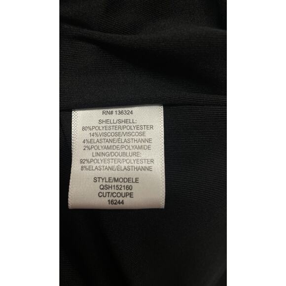 Halston Heritage Dress Womens S Black Ruffle Hem Mini Cocktail Party Minimalist - Picture 11 of 12
